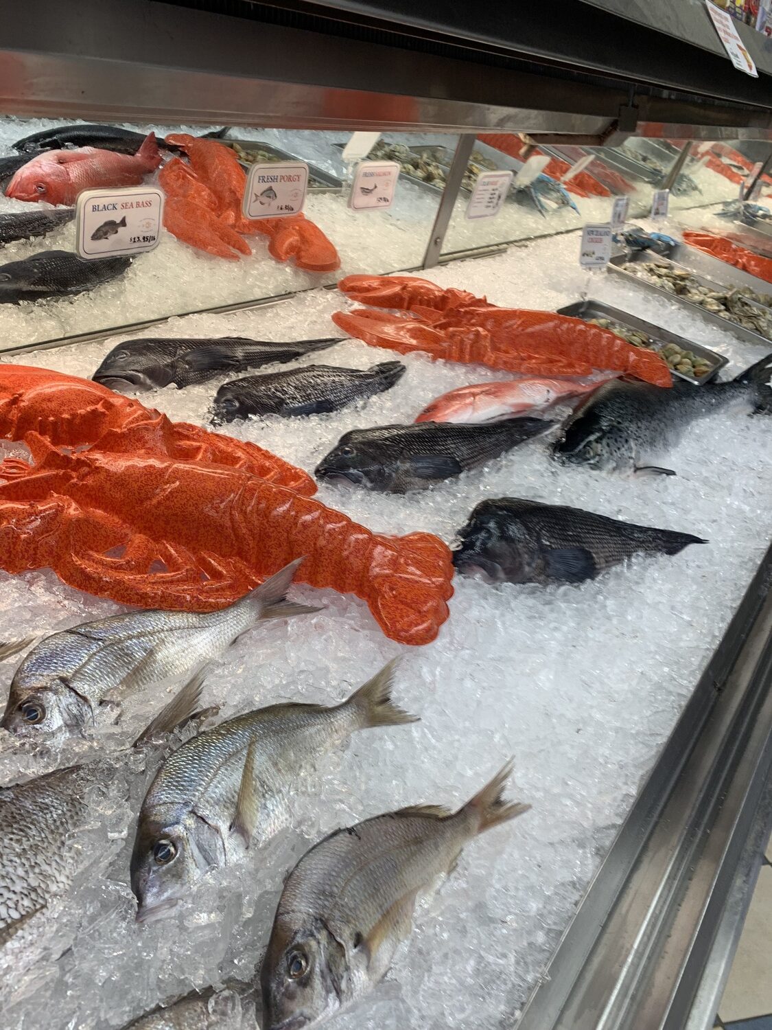 Local seafood at The Seafood Shop.