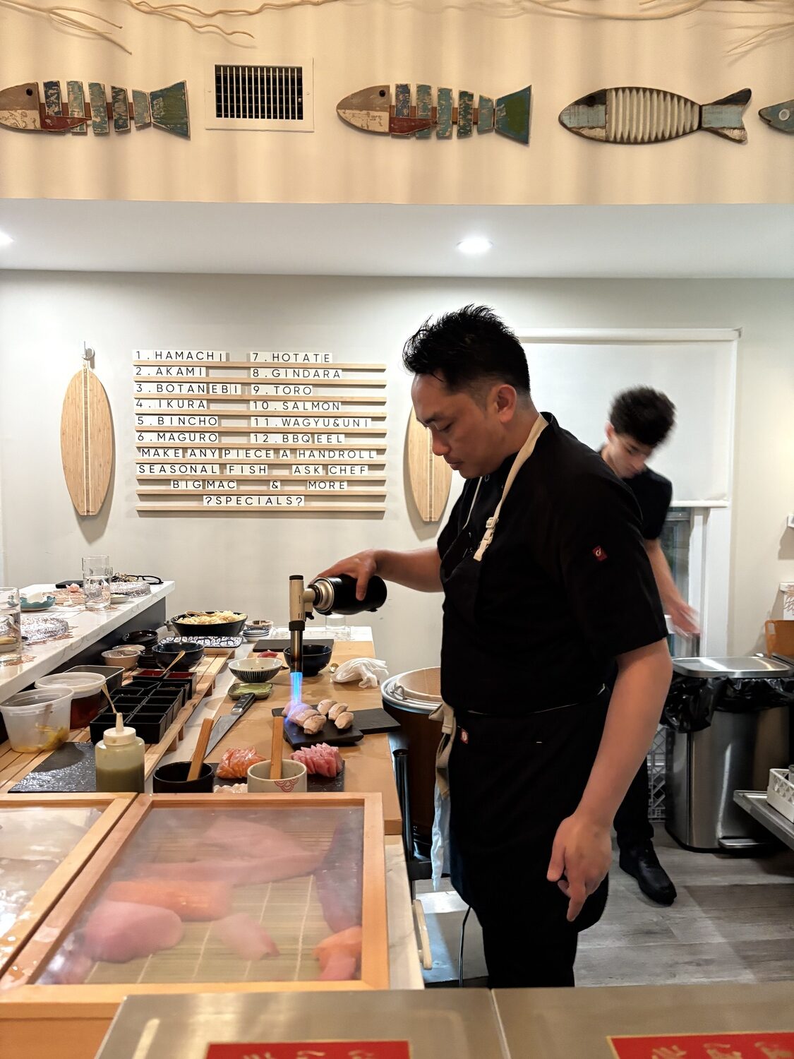 Chef Kinzang Wangchuk at Sushi by Bou in Westhampton Beach. CAILIN RILEY