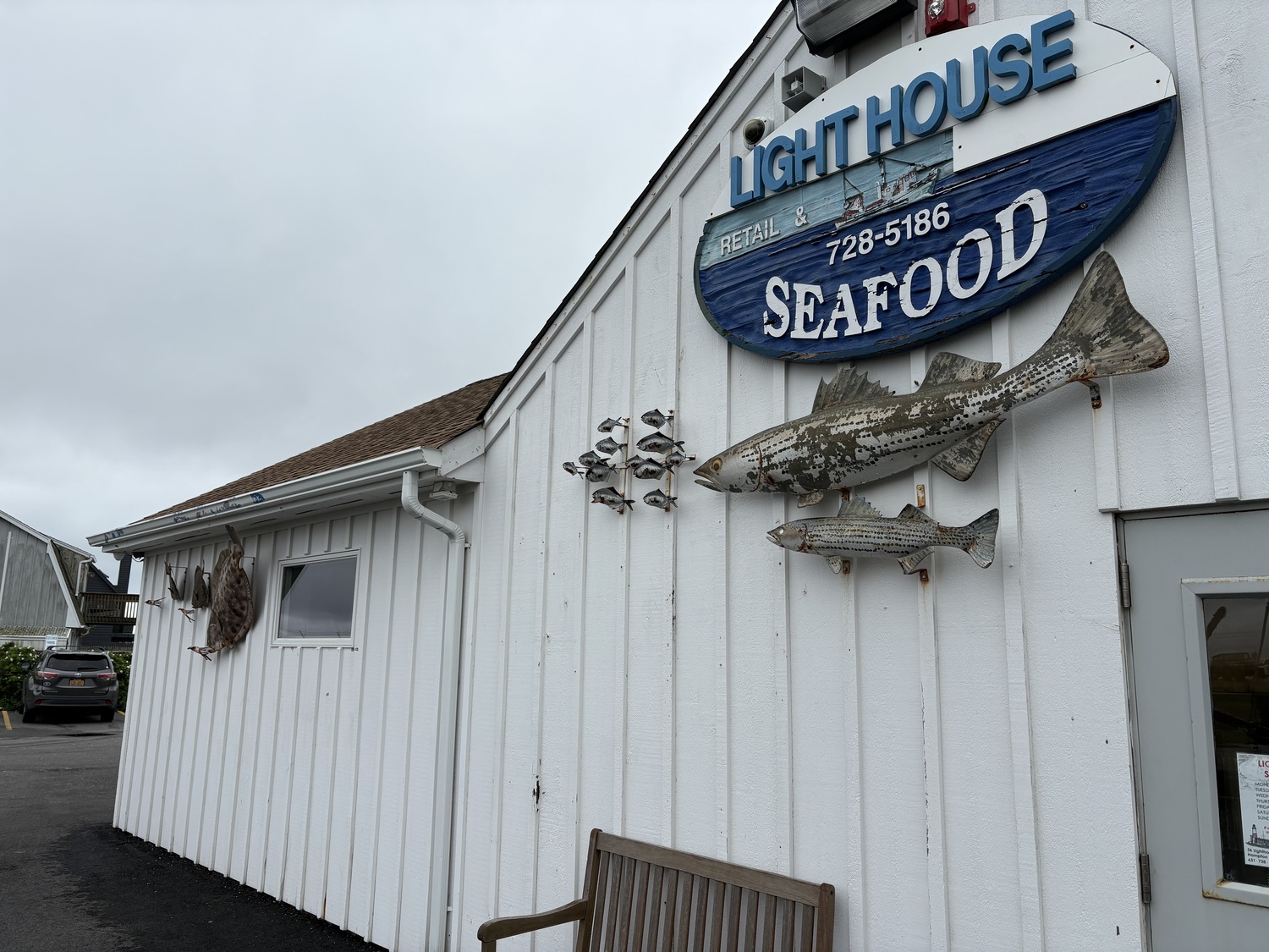 Lighthouse Seafood, at the foot of the Ponquogue Bridge in Hampton Bays, is part of the Long Island Seafood Cuisine Trail. CAILIN RILEY