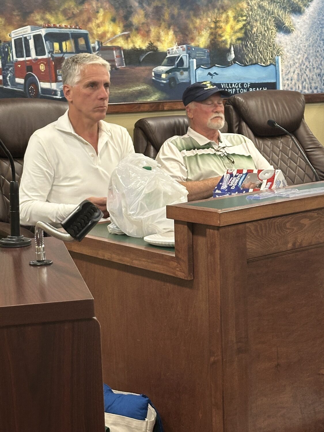 Westhampton Beach Village Trustee Rob Rubio (left), who won re-election to a 6th term on Friday, June 20. DAN STARK