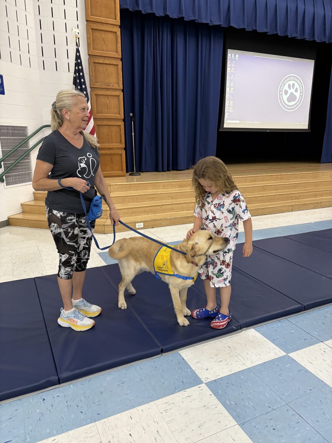 Students and parents gathered at East Quogue School on June 5 for an evening event related to Abilities Day. Motivational speaker Rohan Murphy was on hand as well as representatives from Canine Companions. CAILIN RILEY
