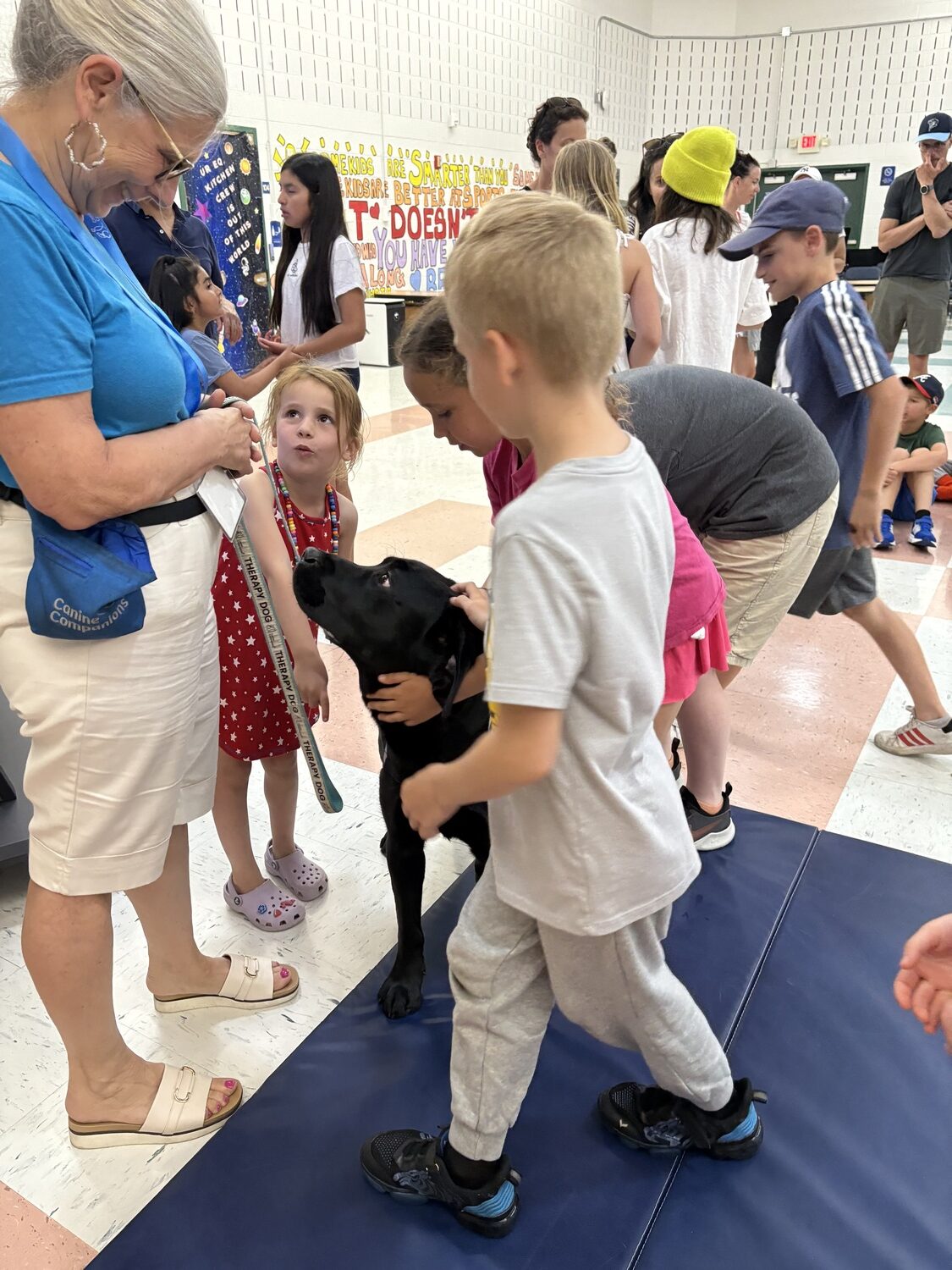 Students and parents gathered at East Quogue School on June 5 for an evening event related to Abilities Day. Motivational speaker Rohan Murphy was on hand as well as representatives from Canine Companions. CAILIN RILEY