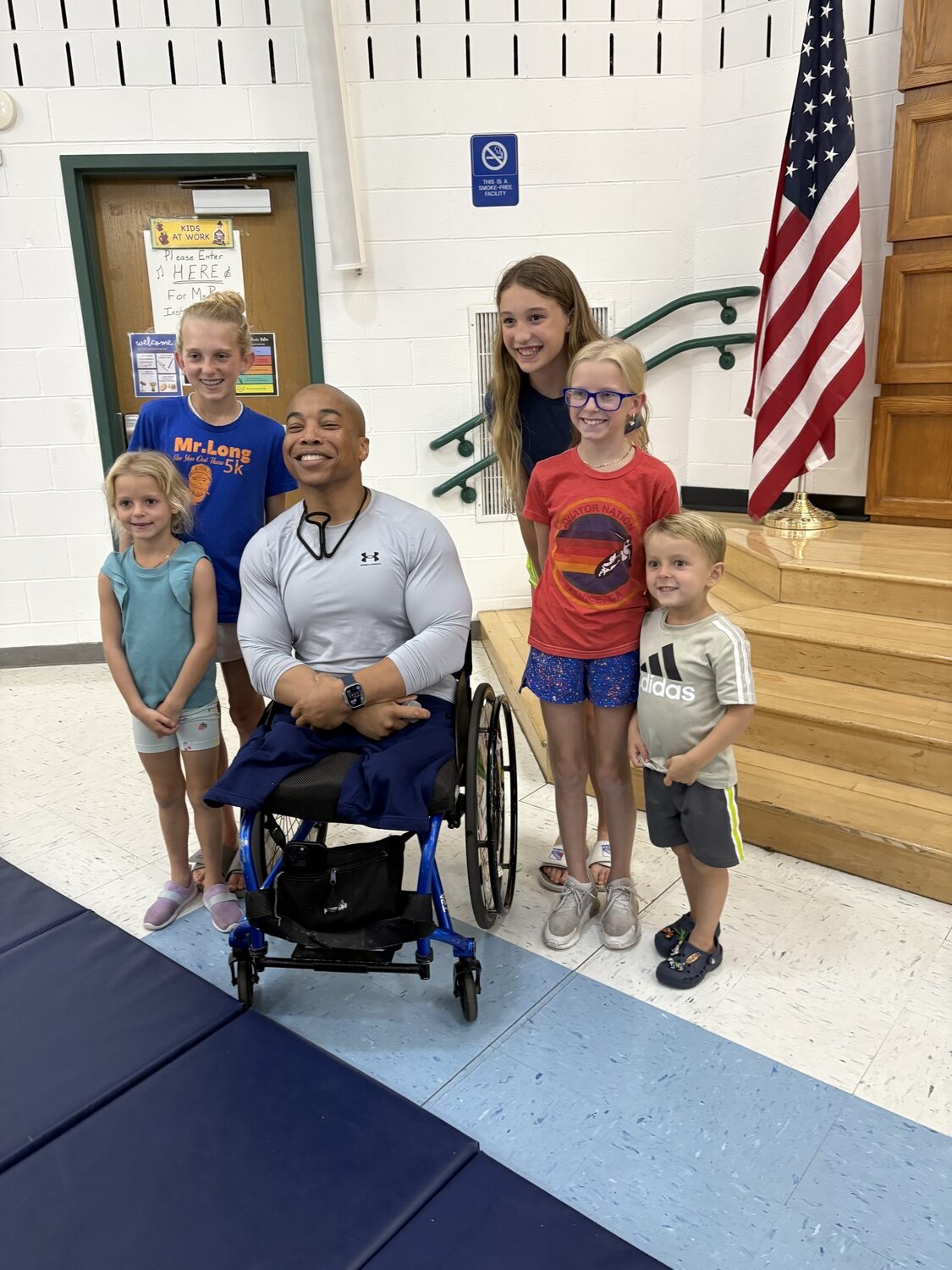 Students and parents gathered at East Quogue School on June 5 for an evening event related to Abilities Day. Motivational speaker Rohan Murphy was on hand as well as representatives from Canine Companions. CAILIN RILEY