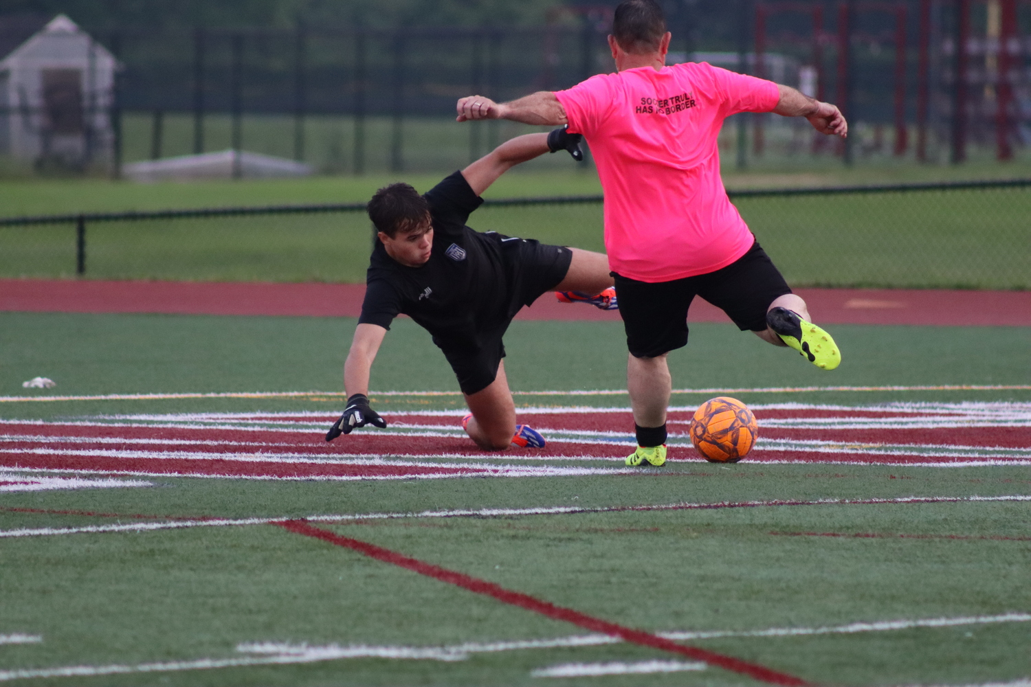 Southampton United goalie [NAME] makes a save.