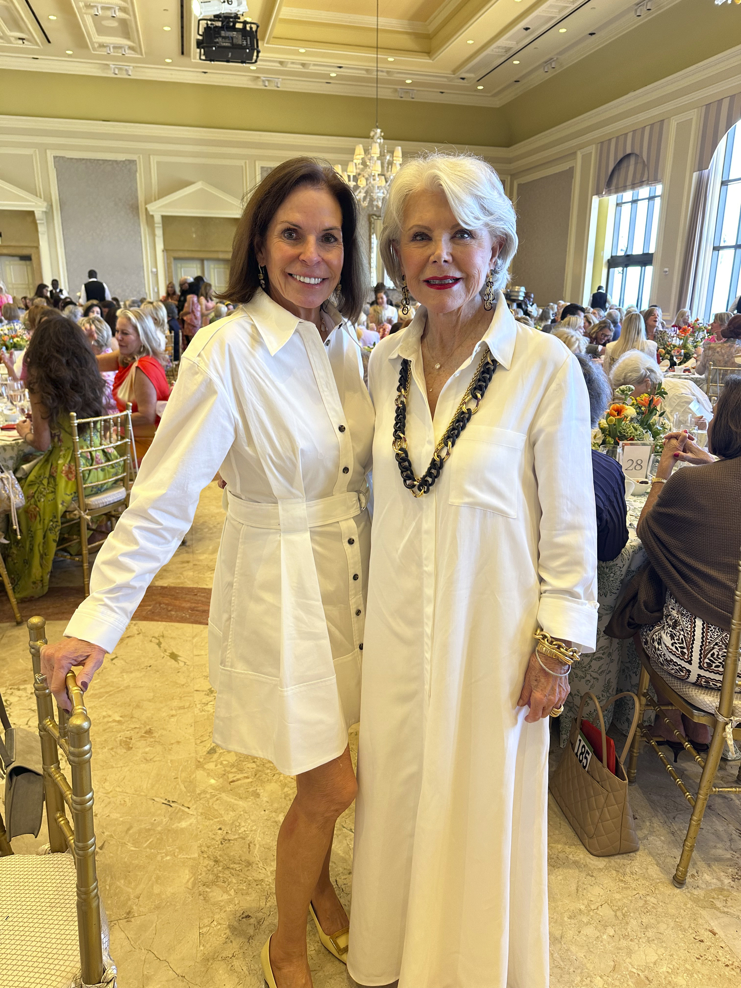 Barbara Zweig and Nancy Stone at the Cancer Alliance Luncheon.
