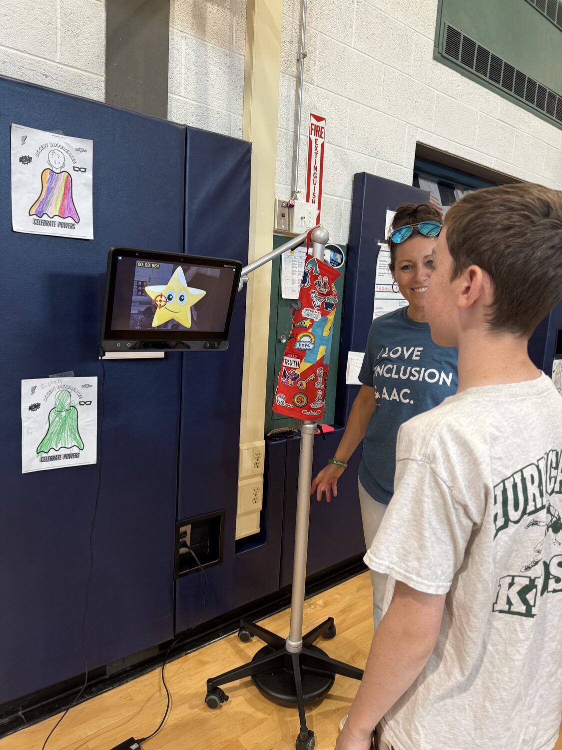 East Quogue School students had a chance to try out eye gaze technology as part of the school's inaugural Abilities Day event last week. COURTESY EAST QUOGUE SCHOOL