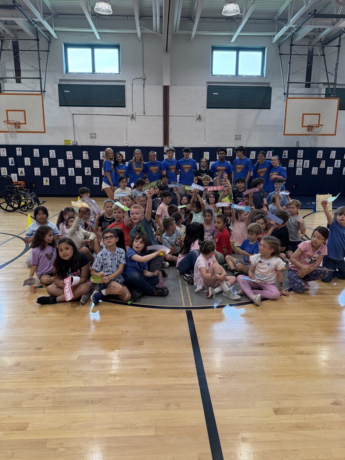 East Quogue School students with a group of Westhampton Beach students who are part of the school's Unified program. COURTESY EAST QUOGUE SCHOOL
