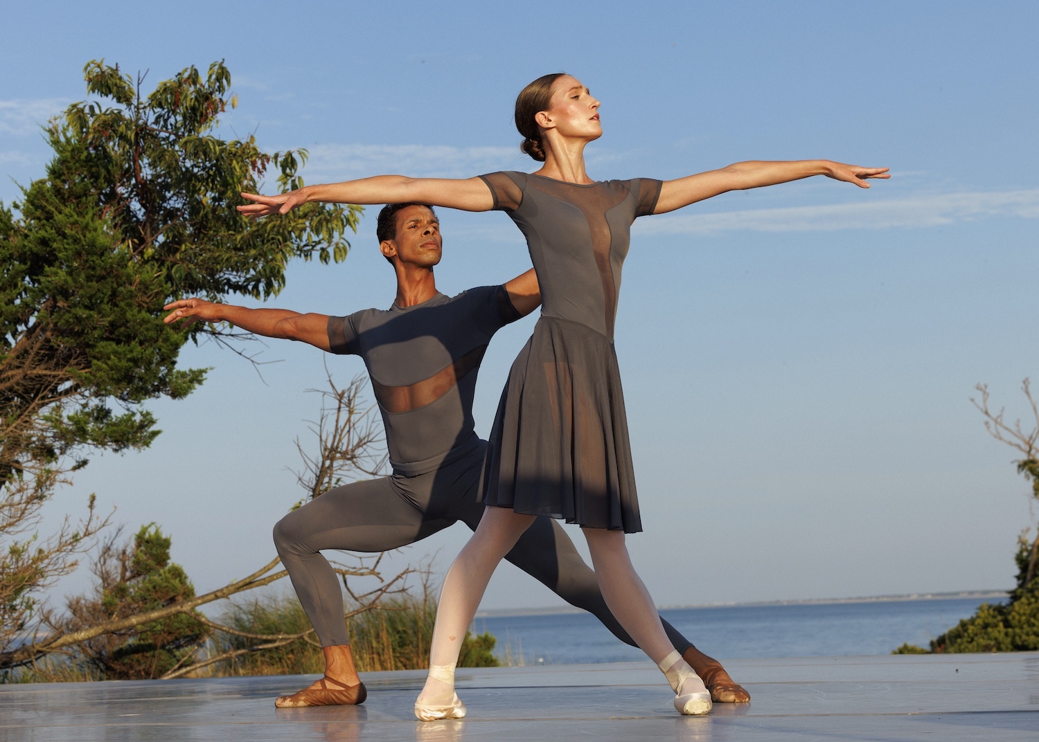 Jose Sebastian and Devon Teuscher performing at Hamptons Dance Project's opening night at Fireplace Lodge in East Hampton in August 2024. ERIN BAIANO