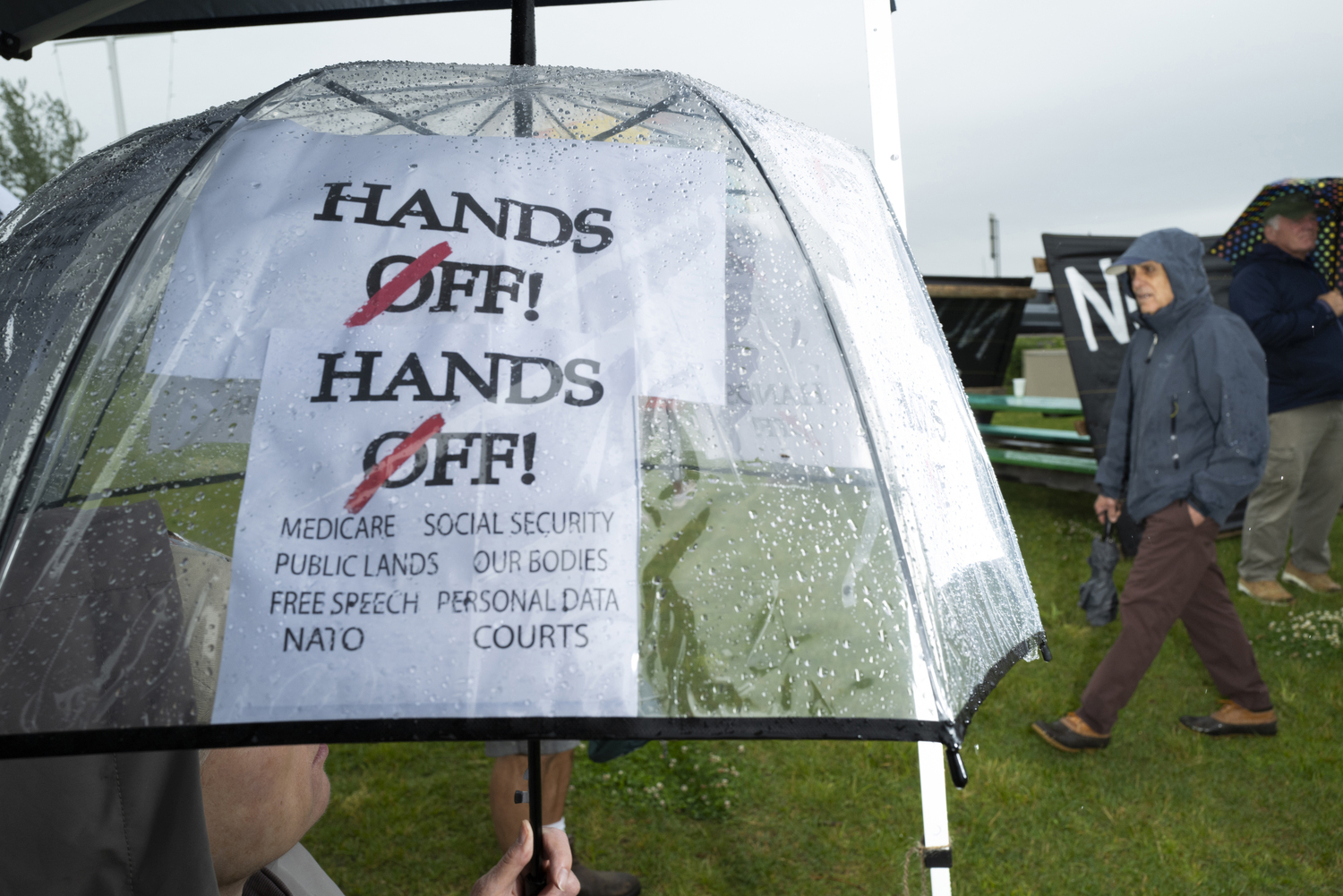 Despite the rain, a large group turned out to Steinbeck Park in Sag Harbor on Saturday afternoon for the 