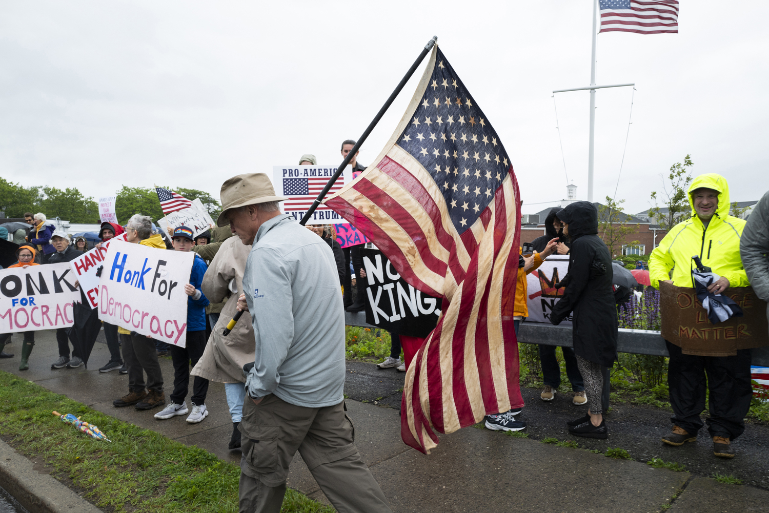 Despite the rain, a large group turned out to Steinbeck Park in Sag Harbor on Saturday afternoon for the 