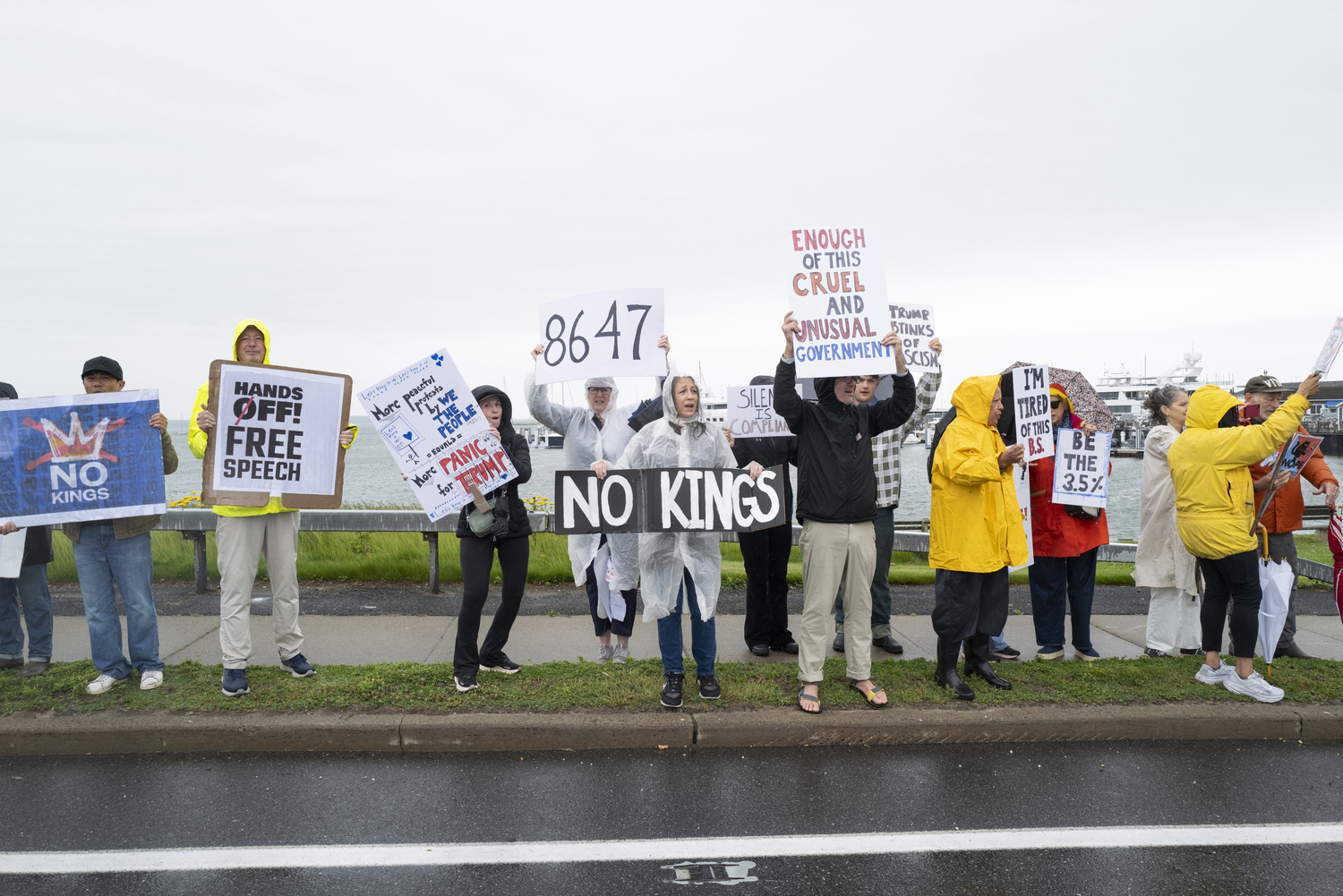 Despite the rain, a large group turned out to Steinbeck Park in Sag Harbor on Saturday afternoon for the 