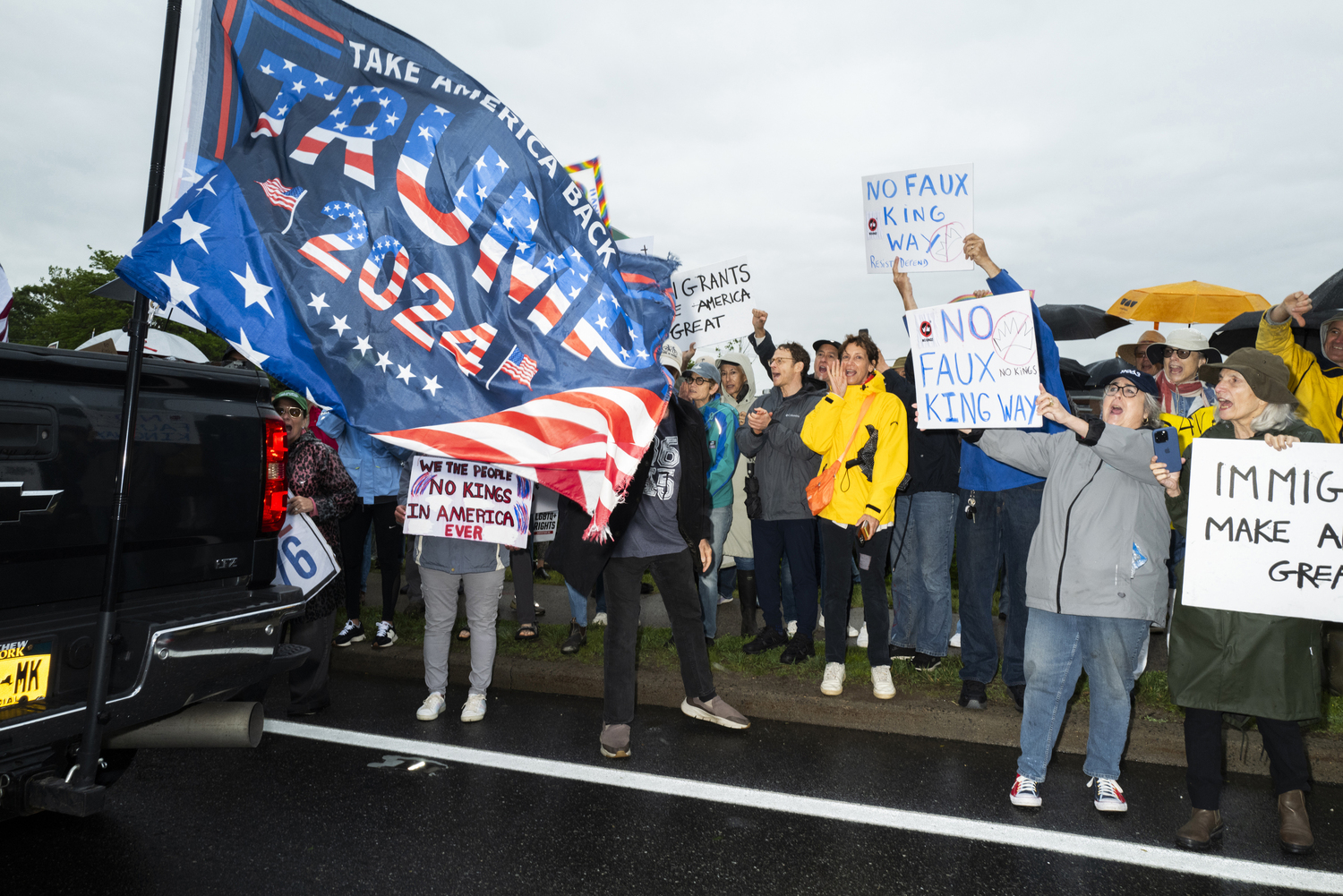 Despite the rain a large group turned out to Steinbeck Park in Sag Harbor on Saturday afternoon for the 