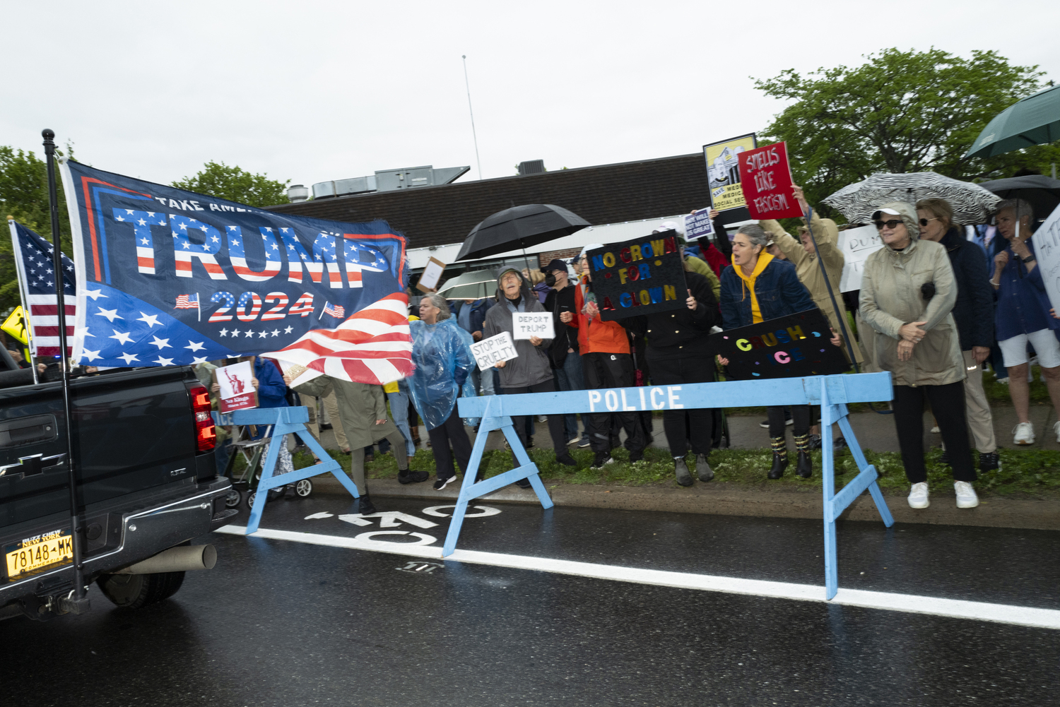 Despite the rain, a large group turned out to Steinbeck Park in Sag Harbor on Saturday afternoon for the 