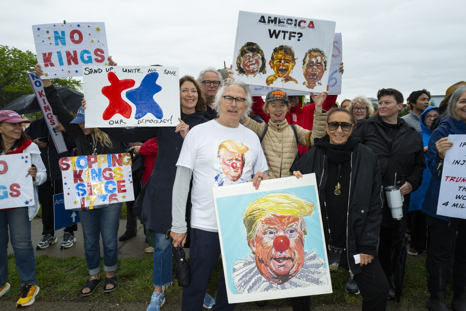 Despite the rain, a large group turned out to Steinbeck Park in Sag Harbor on Saturday afternoon for the 