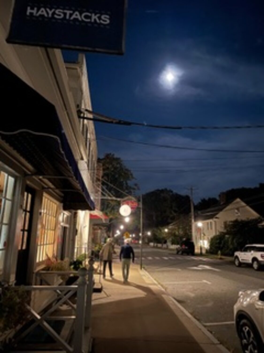 Main Street, at night.
