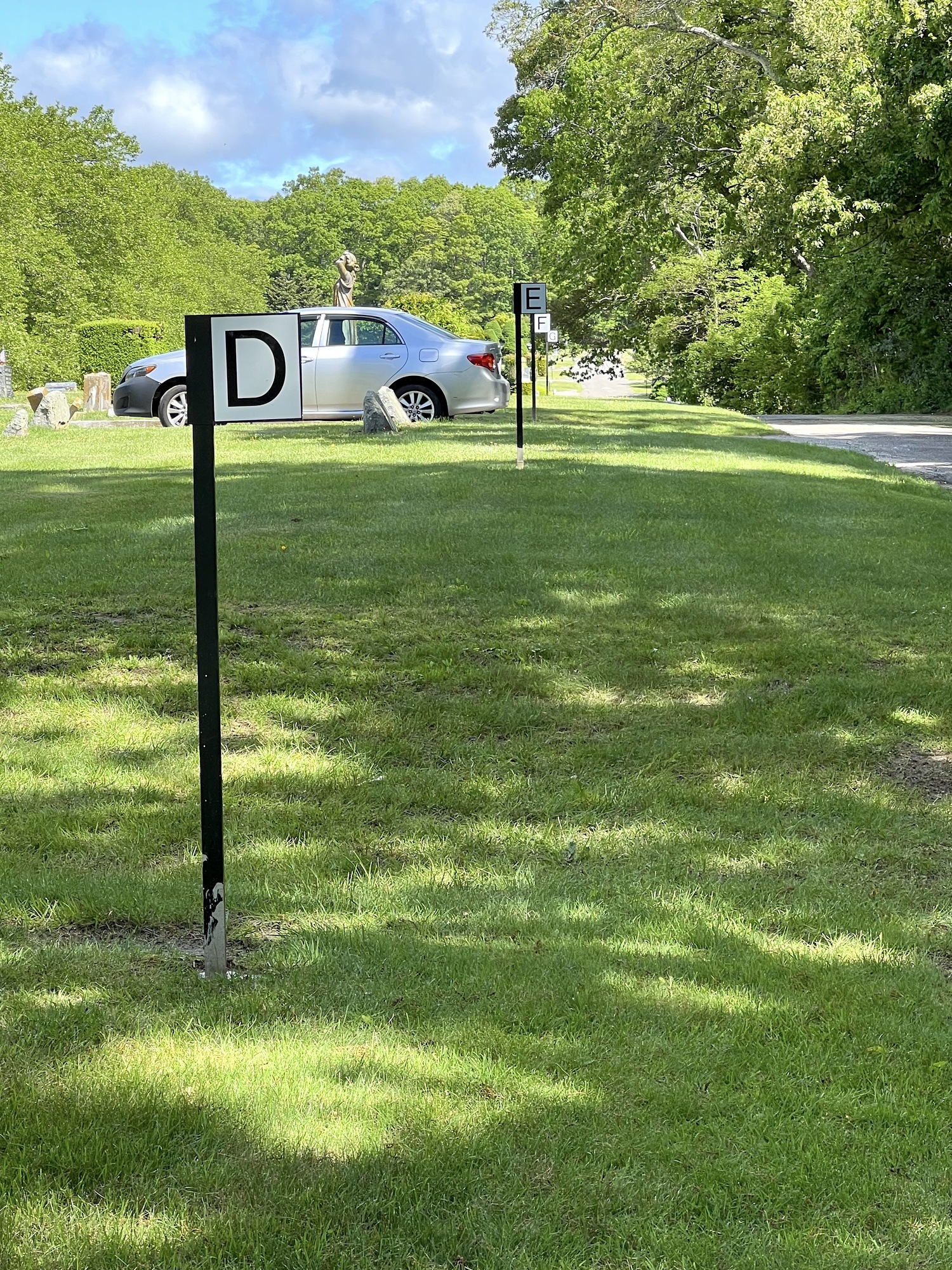 New signs at Good Ground Cemetery in Hampton Bays. HEATHER HAYNIA