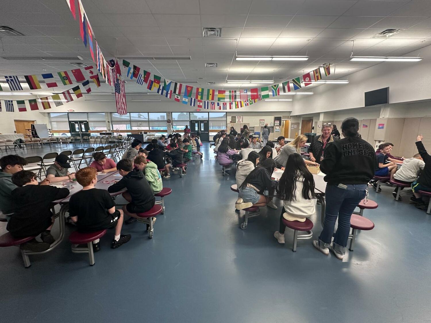 Students engaged in activities.