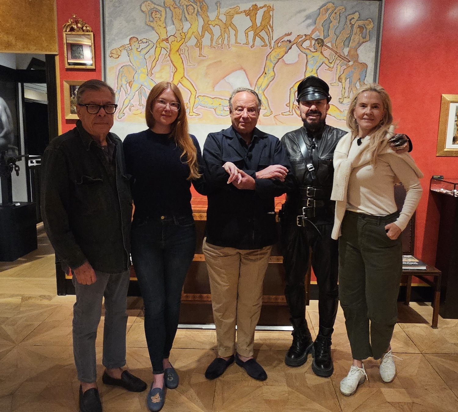 Jonathan Becker presented his new book “Lost Time” at the Peter Marino Book Club on June 14. From left, Bob Colacello, Isabelle Marino, Jonathan Becker, Peter Marino and Cornelia Guest. COURTESY PETER MARINO ART FOUNDATION
