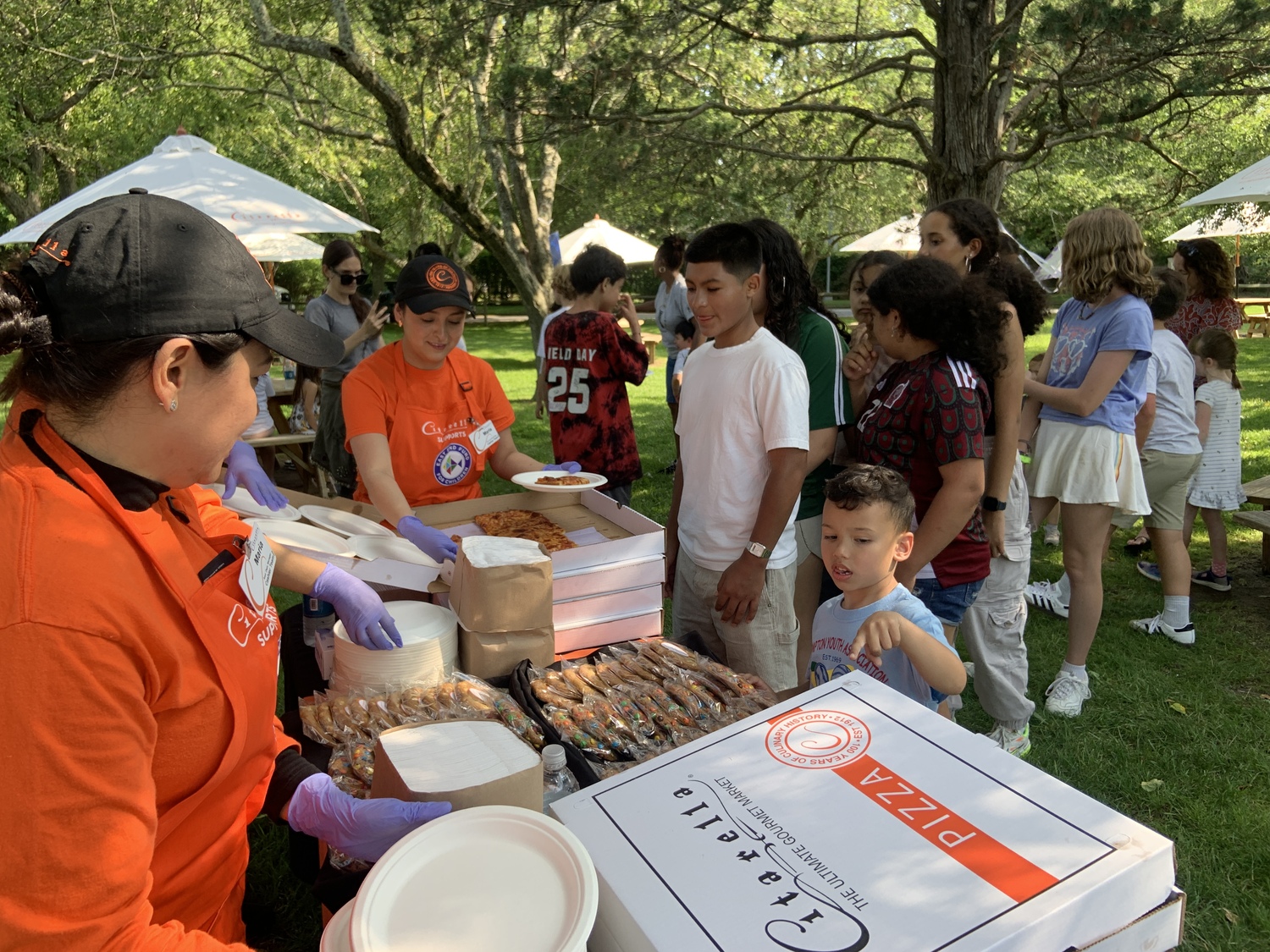 Participants were treated to a pizza party hosted by Citarella at the East End Fund for Children's annual kickoff party on Thursday, June 12. STEPHEN J. KOTZ