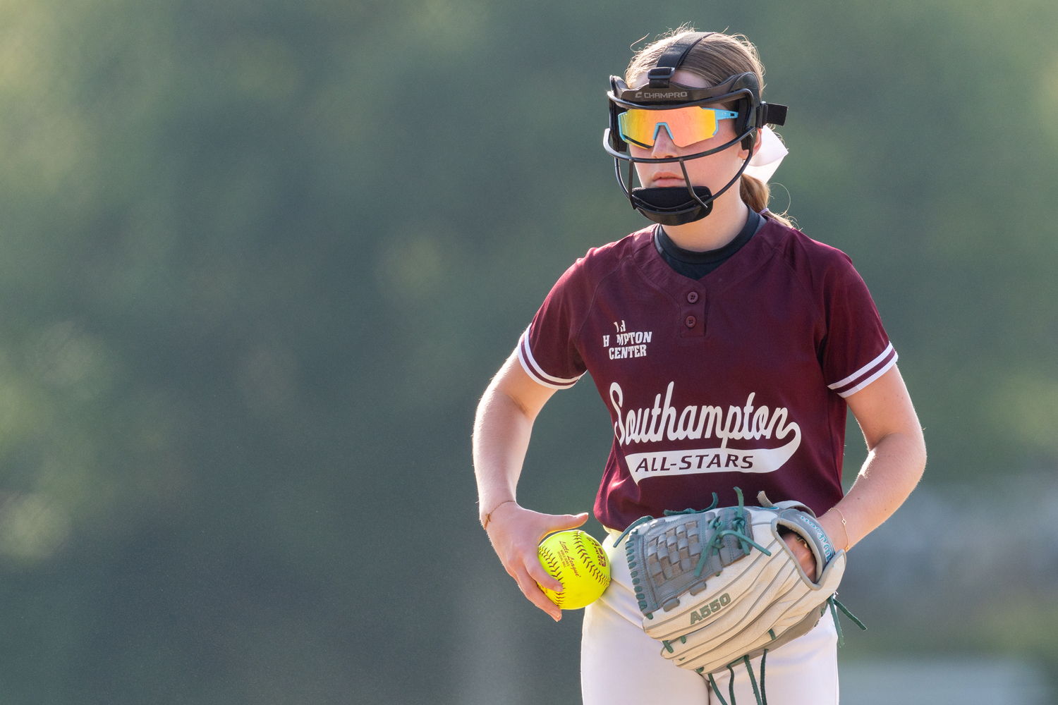 The Southampton 12-and-under Softball All-Stars played Riverhead/Eastport-South Manor at Downs Recreational Field on Monday.  RON ESPOSITO