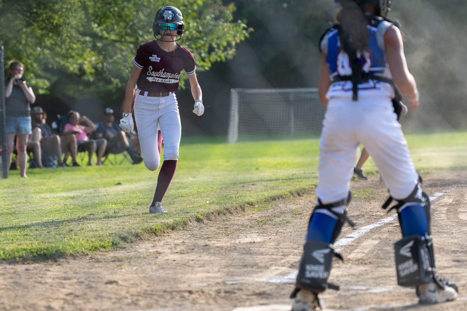 The Southampton 12-and-under Softball All-Stars played Riverhead/Eastport-South Manor at Downs Recreational Field on Monday.  RON ESPOSITO