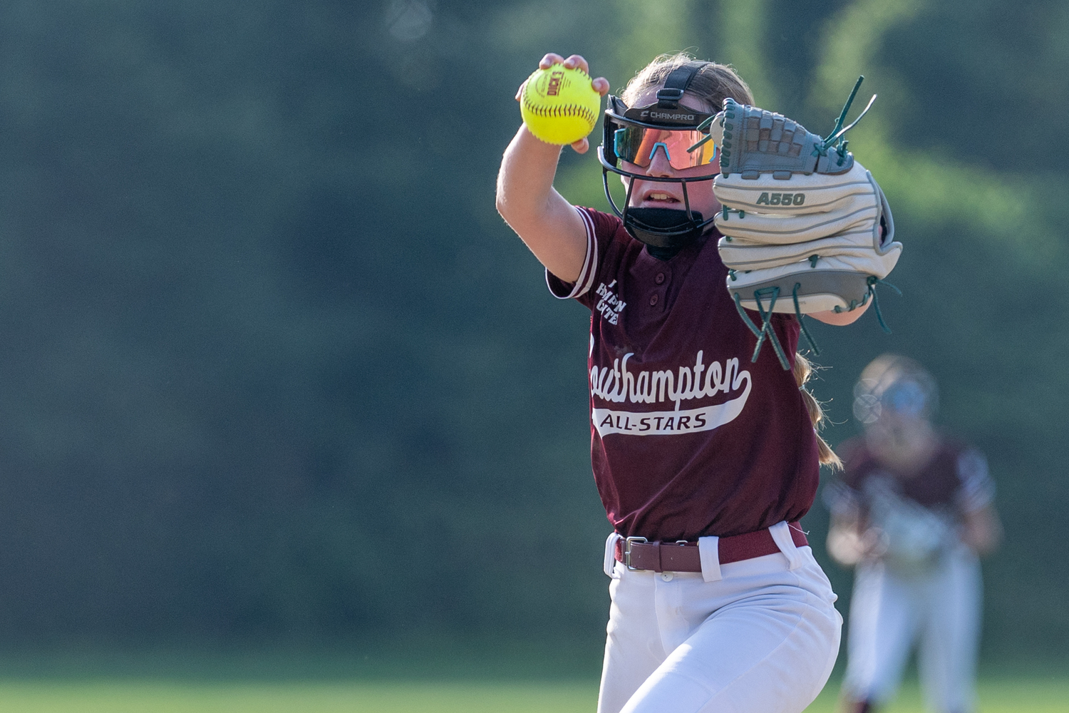 The Southampton 12-and-under Softball All-Stars played Riverhead/Eastport-South Manor at Downs Recreational Field on Monday.  RON ESPOSITO
