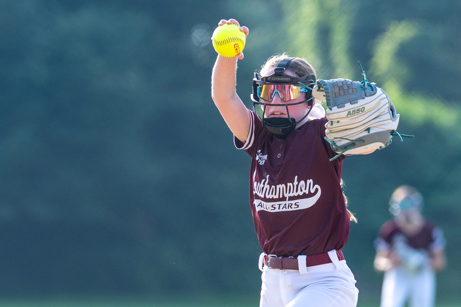 The Southampton 12-and-under Softball All-Stars played Riverhead/Eastport-South Manor at Downs Recreational Field on Monday.  RON ESPOSITO