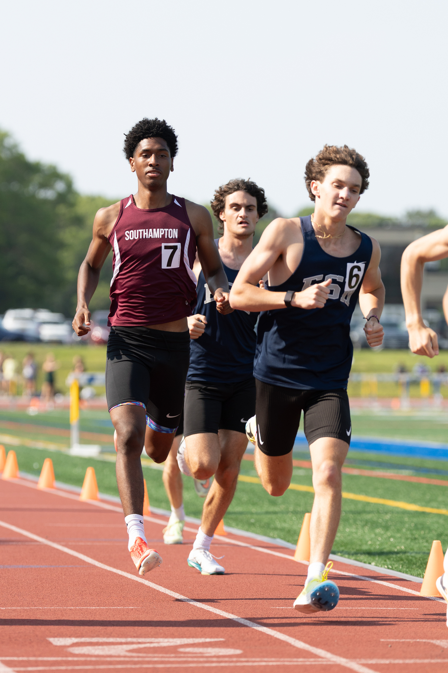 Southampton senior Tyrese Reddick in the 800-meter race.  RON ESPOSITO