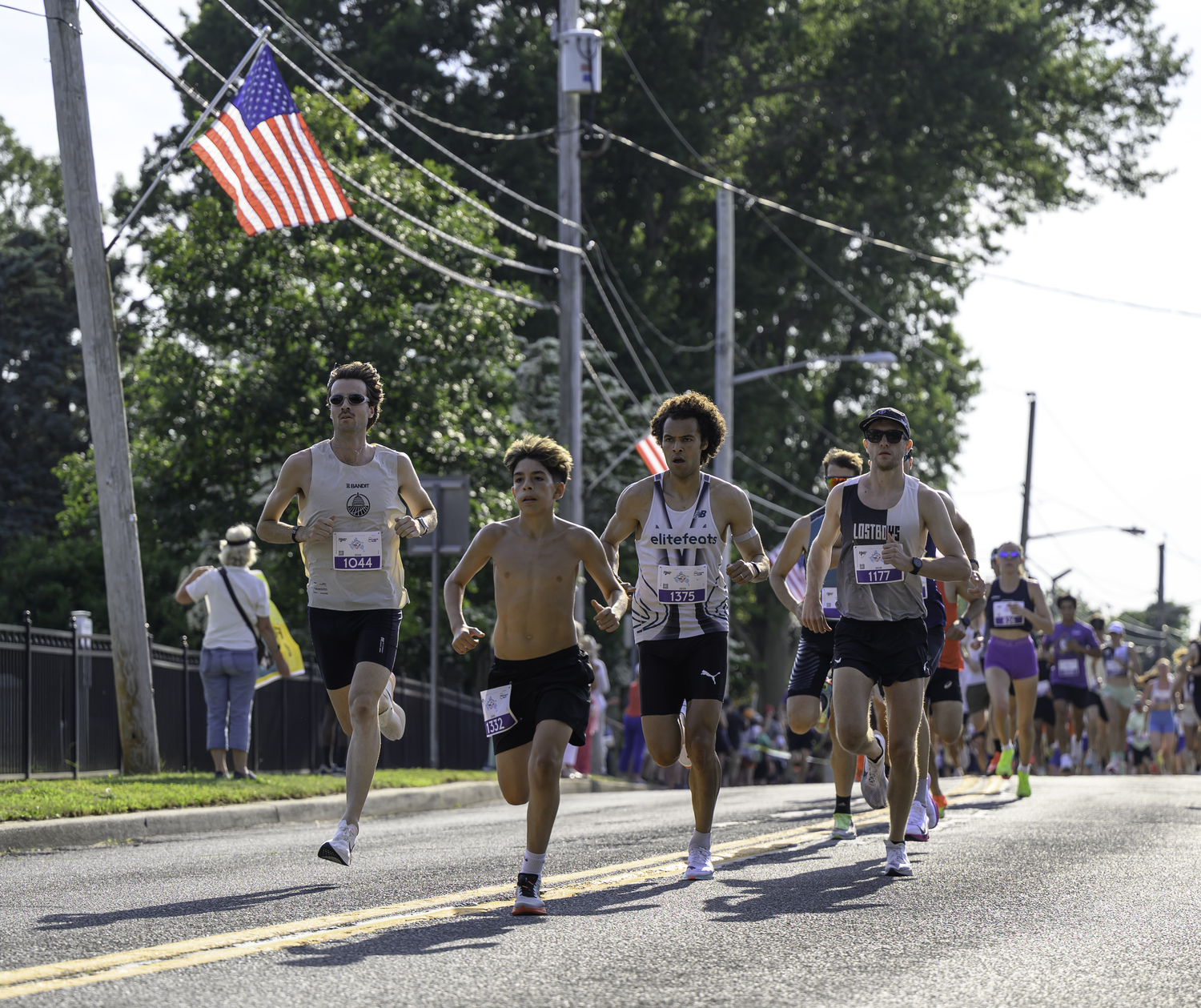 The lead pack of runners included, Ryan Fowkes, teenager Diego Rodriguez, Jordan Daniel and Sean Grossman, with Penelope Greene trailing not too far behind.   MARIANNE BARNETT