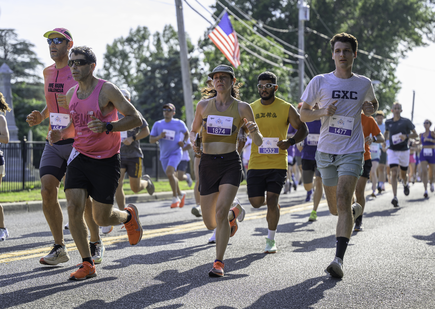 Over 800 runners crossed the finish line of Saturday's Shelter Island 10K.  MARIANNE BARNETT