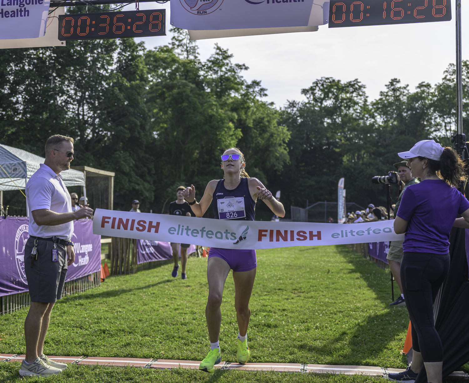 Penelope Greene of Sag Harbor was this year's female champion of the Shelter Island 10K on Saturday.  MARIANNE BARNETT
