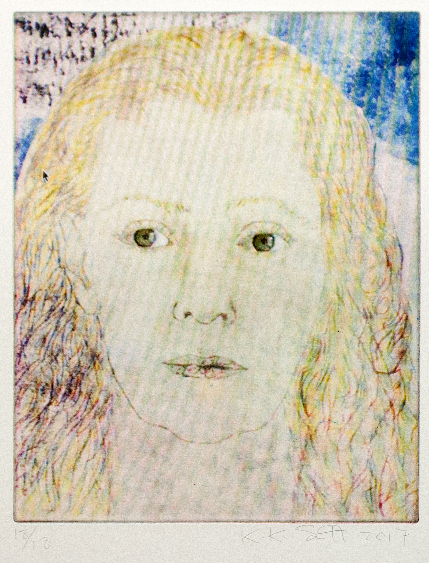 Kiki Smith, “Glory” (detail), 2017, photopolymer, 22” x 18,” edition of 18. COURTESY OF THIRTEEN MOONS