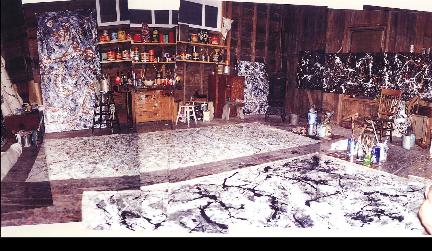 Mark Friedberg's set design of Jackson Pollock's studio for the 2000 film 