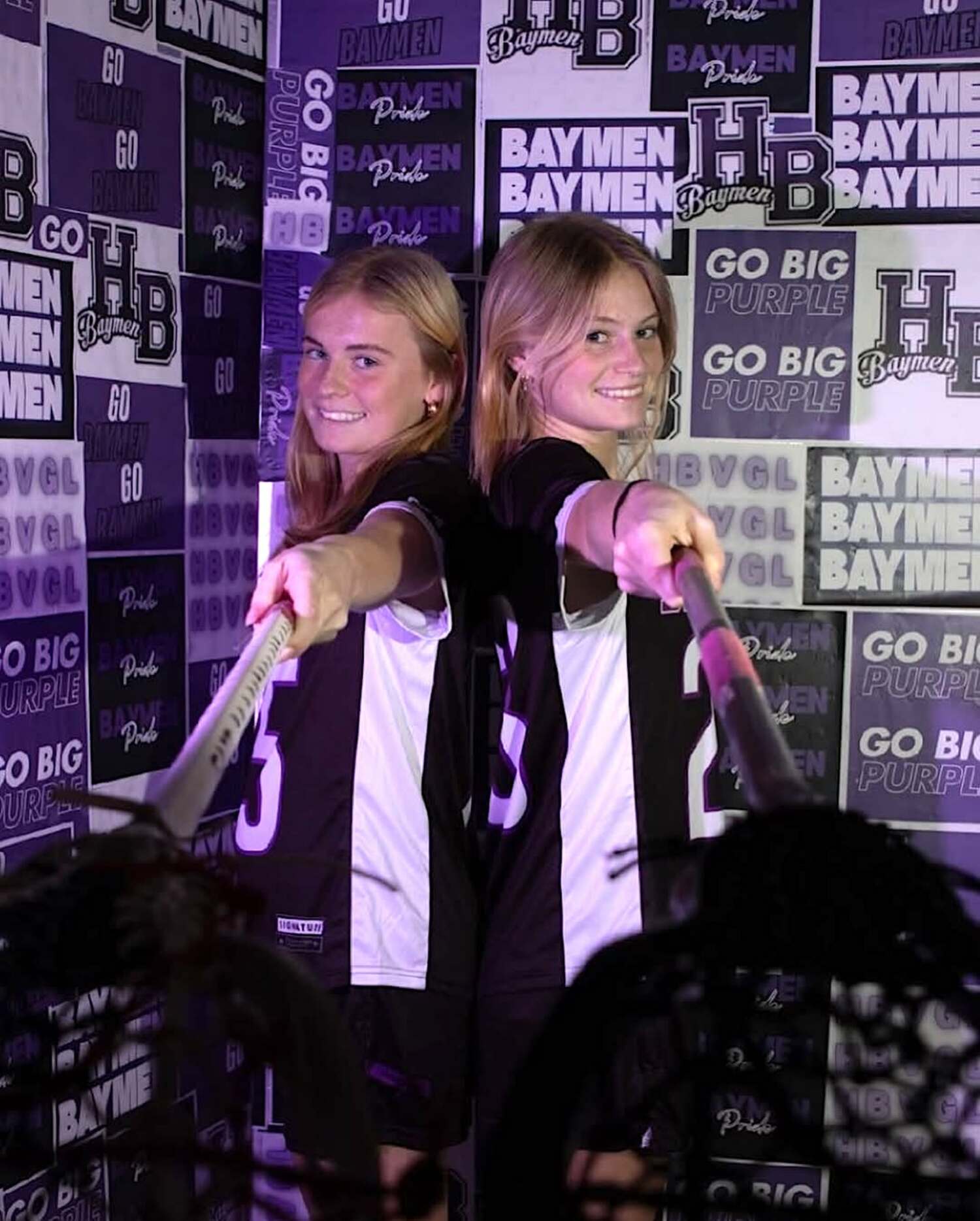 Juniors Taylor Meyers and Eden Brown reached 100 career goals in back-to-back games this season. COURTESY HAMPTON BAYS ATHLETICS