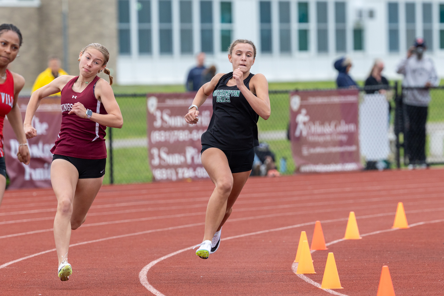 Westhampton Beach freshman Isabelle McCarthy in the 200-meter dash. RON ESPOSITO