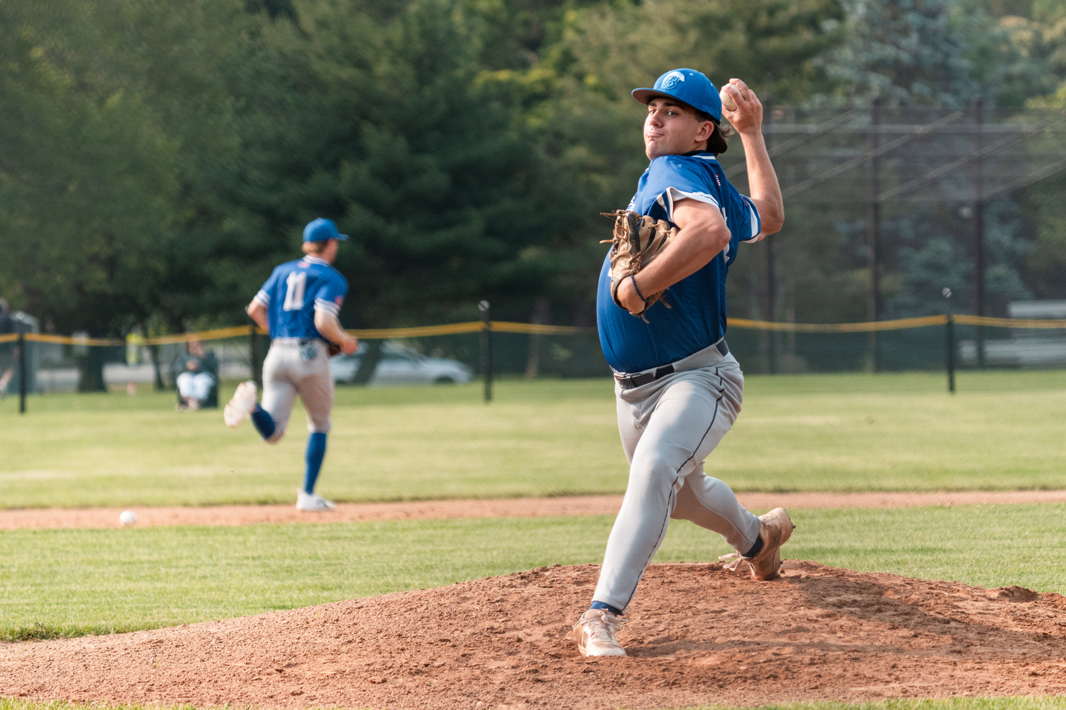 Kevin Baez (Thomas Jefferson) pitched the season opener for Southampton on Friday.  RON ESPOSITO