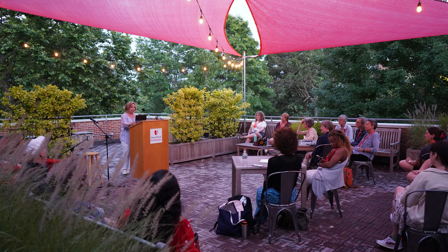 A lecture at Missy's Place at the Southampton Writers Conference. Frank Imperiale photo