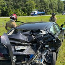 One person was taken to Stony Brook University Hospital with serious injuries following a crash on the Sunrise Highway on Wednesday morning that closed the highway during rushhour and snarled traffic. HAMPTON BAYS FIRE DEPARTMENT