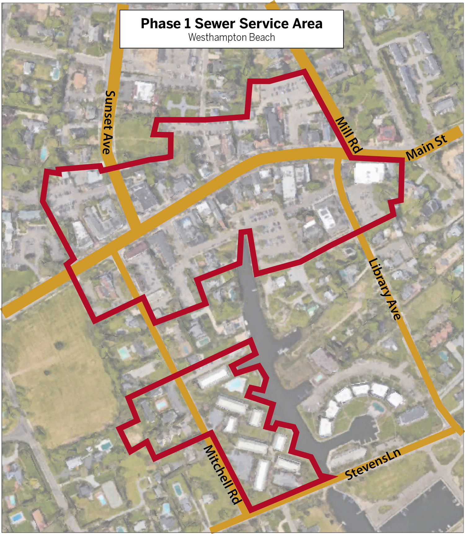 Phase 1 of the Westhampton Beach Sewer Project. COURTESY WESTHAMPTON BEACH VILLAGE