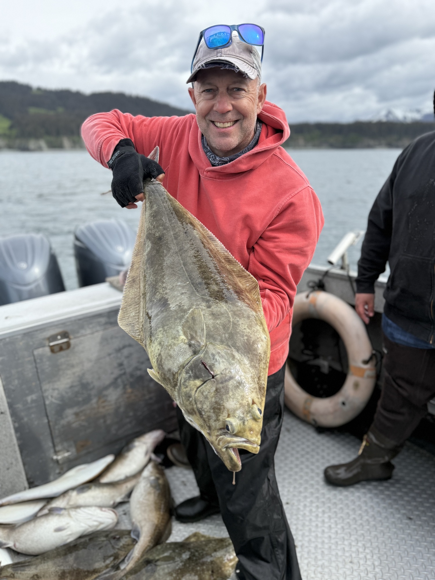 Rick Nydegger of Hampton Bays caught this beautiful halibut and many other delicious creatures of the deep cold waters while visiting Alaska last month.