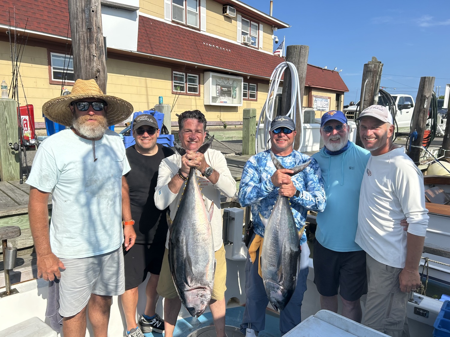 The crew of Capt. Tyler Quaresimo's charter boat Simple Life put their limit of bluefin in the boat early during a trip last week then filled the coolers with keeper fluke. COURTESY MICHAEL STRAUSS