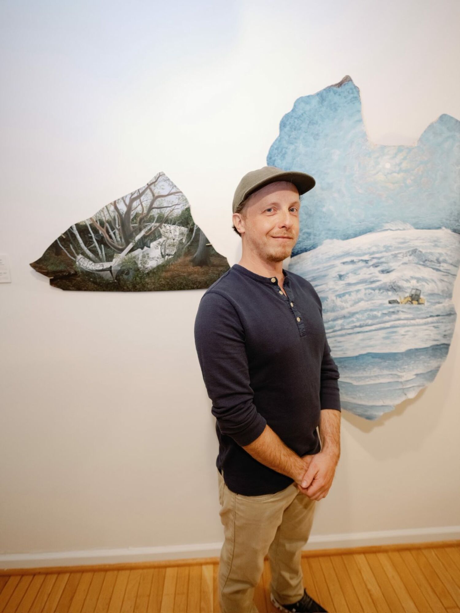 Scott Bluedorn with his piece 