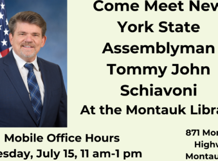 Office Hours with State Assemblyman Tommy John Schiavoni at the Montauk Library