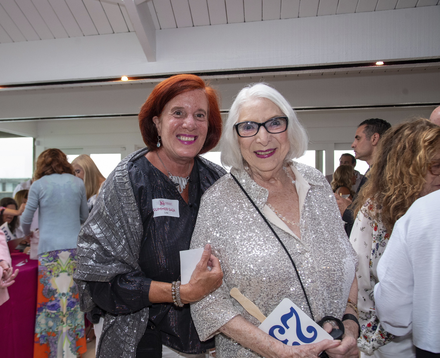 Lisa and Rita Wasserman at the Ellen Hermanson Foundation 2025 Summer Gala at the  Bridgehampton Tennis & Surf Club on Saturday night.  LISA TAMBURINI