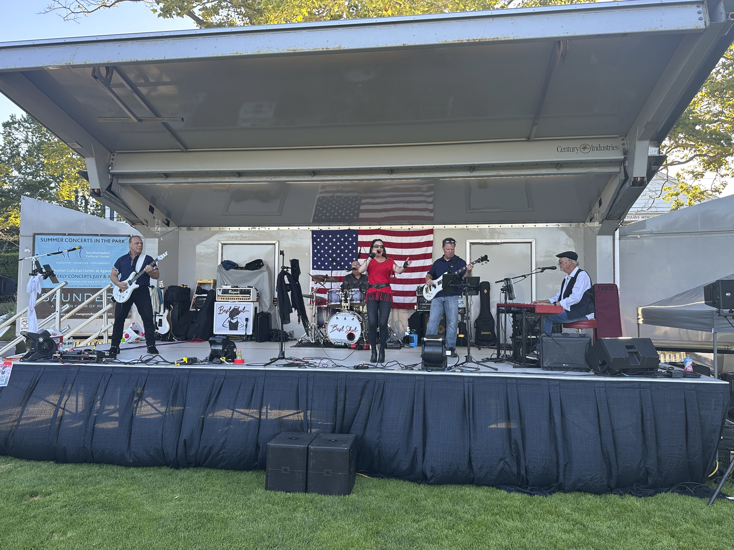 The Pat Benatar tribute band at the concert in Agawam Park.  GREGORY D'ELIA