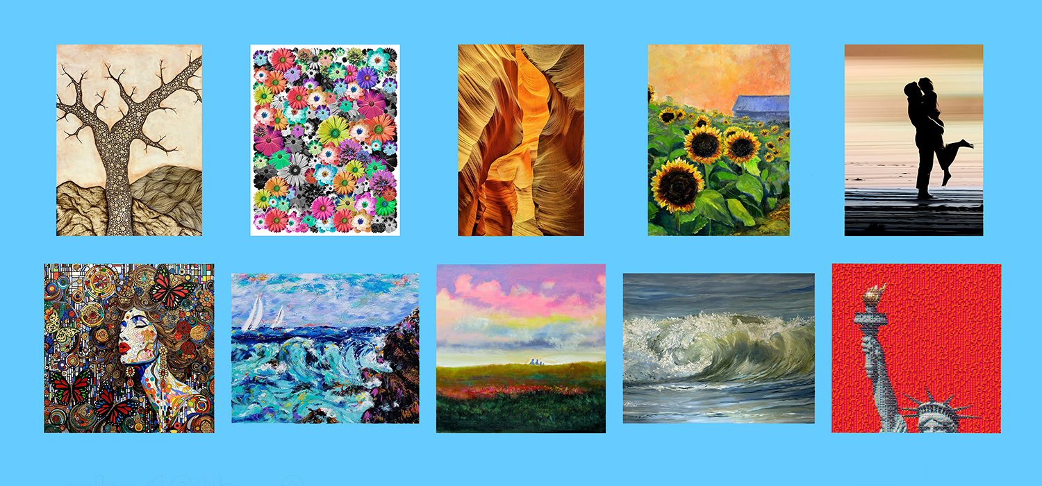 Examples of some pieces shown at Art in the Park. COURTESY DANIELLE LEEF