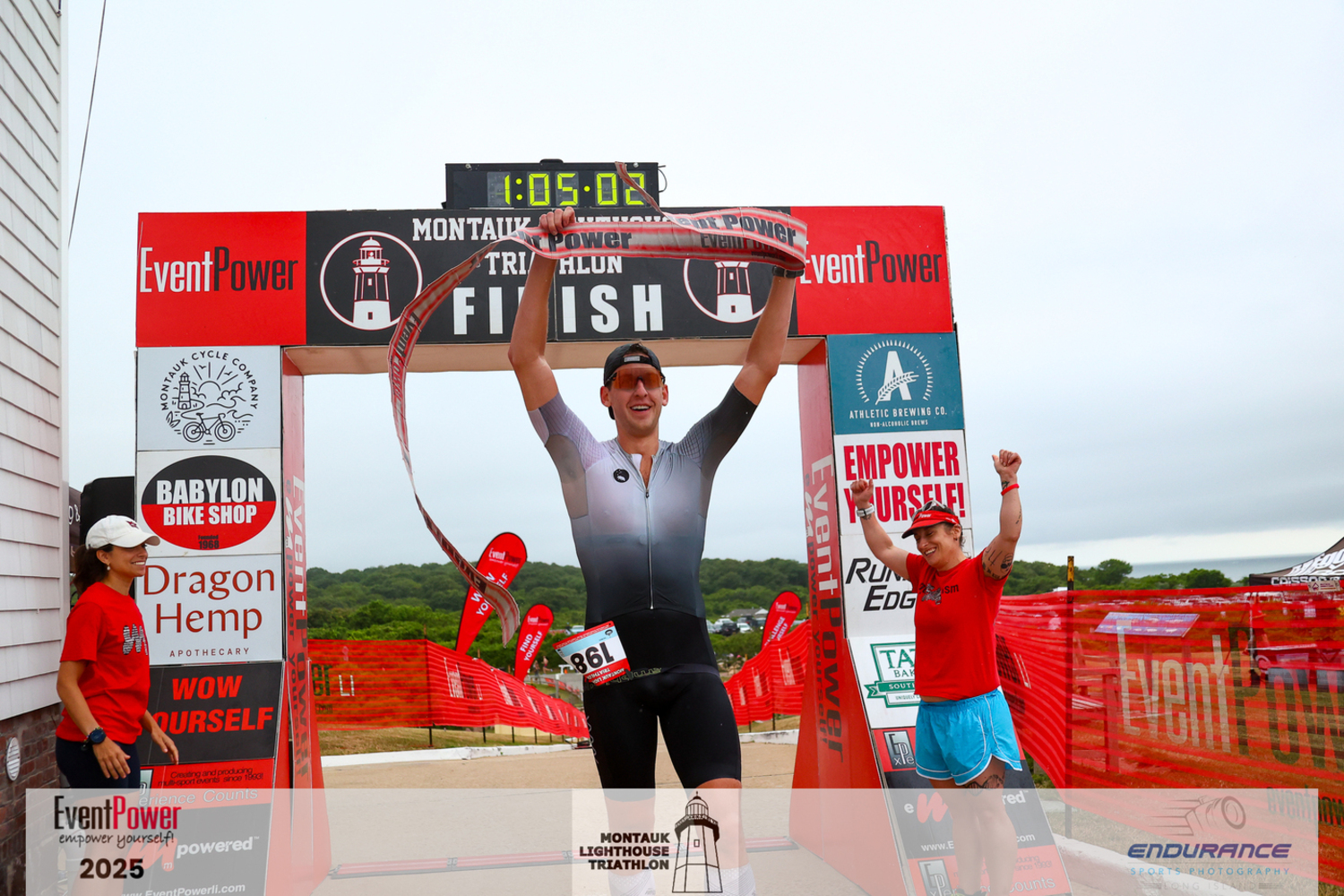 Austin Quinn was the overall champion of this year's Montauk Lighthouse Triathlon this past Sunday morning.  COURTESY LONG ISLAND RUNNING