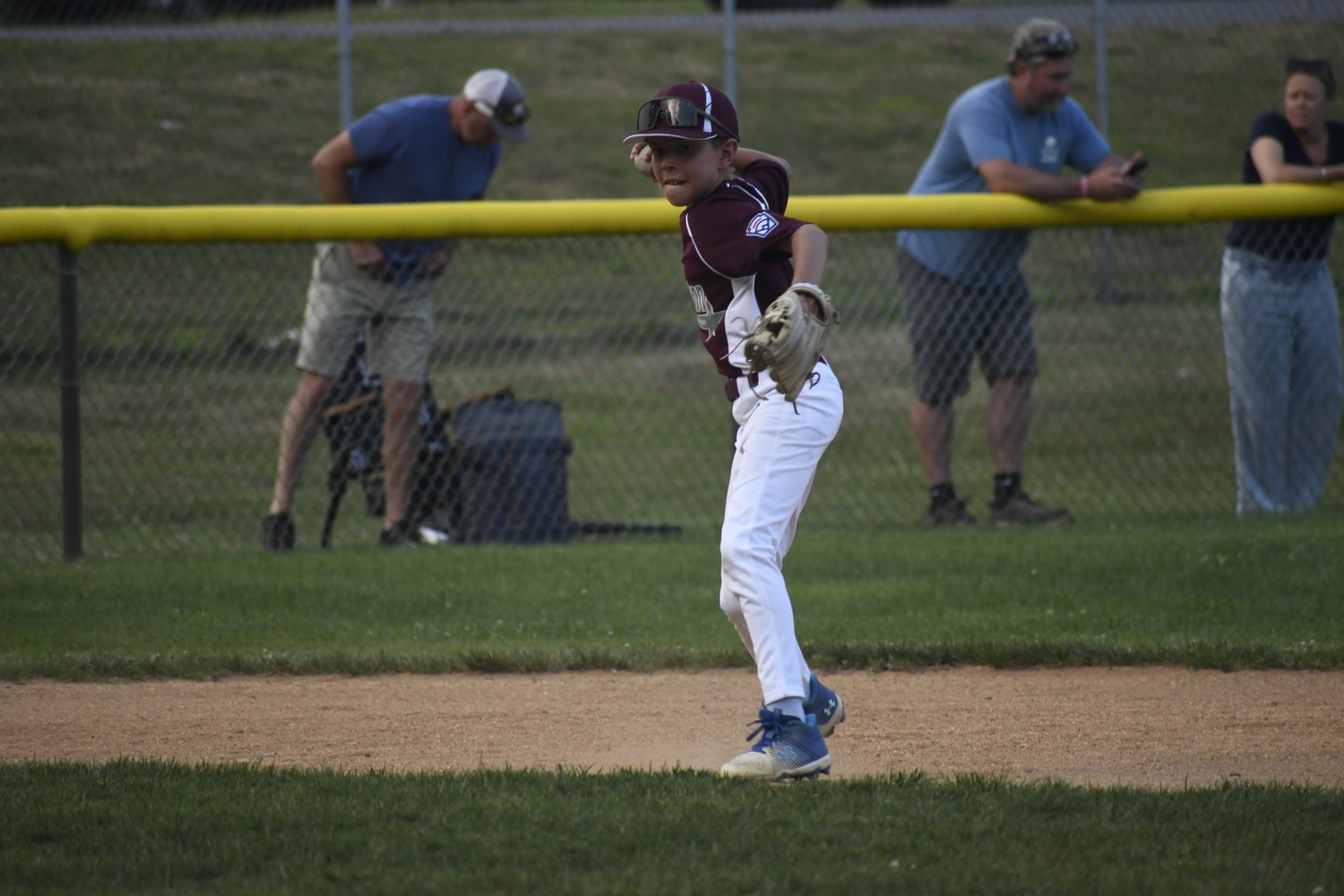 Caelan Ferguson at third base.  DREW BUDD