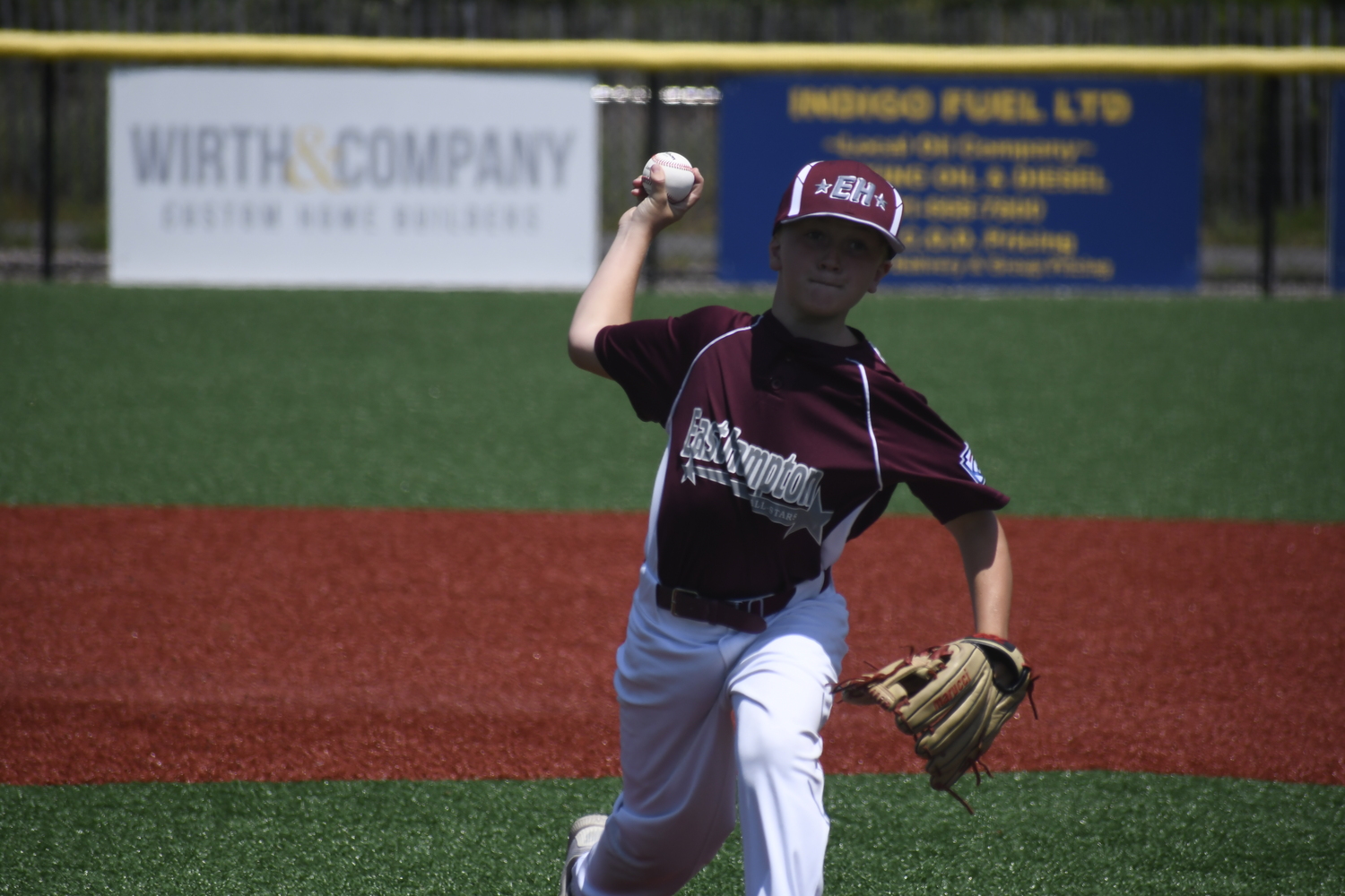 Colin Stone started on the mound for East Hampton on Sunday afternoon.  DREW BUDD