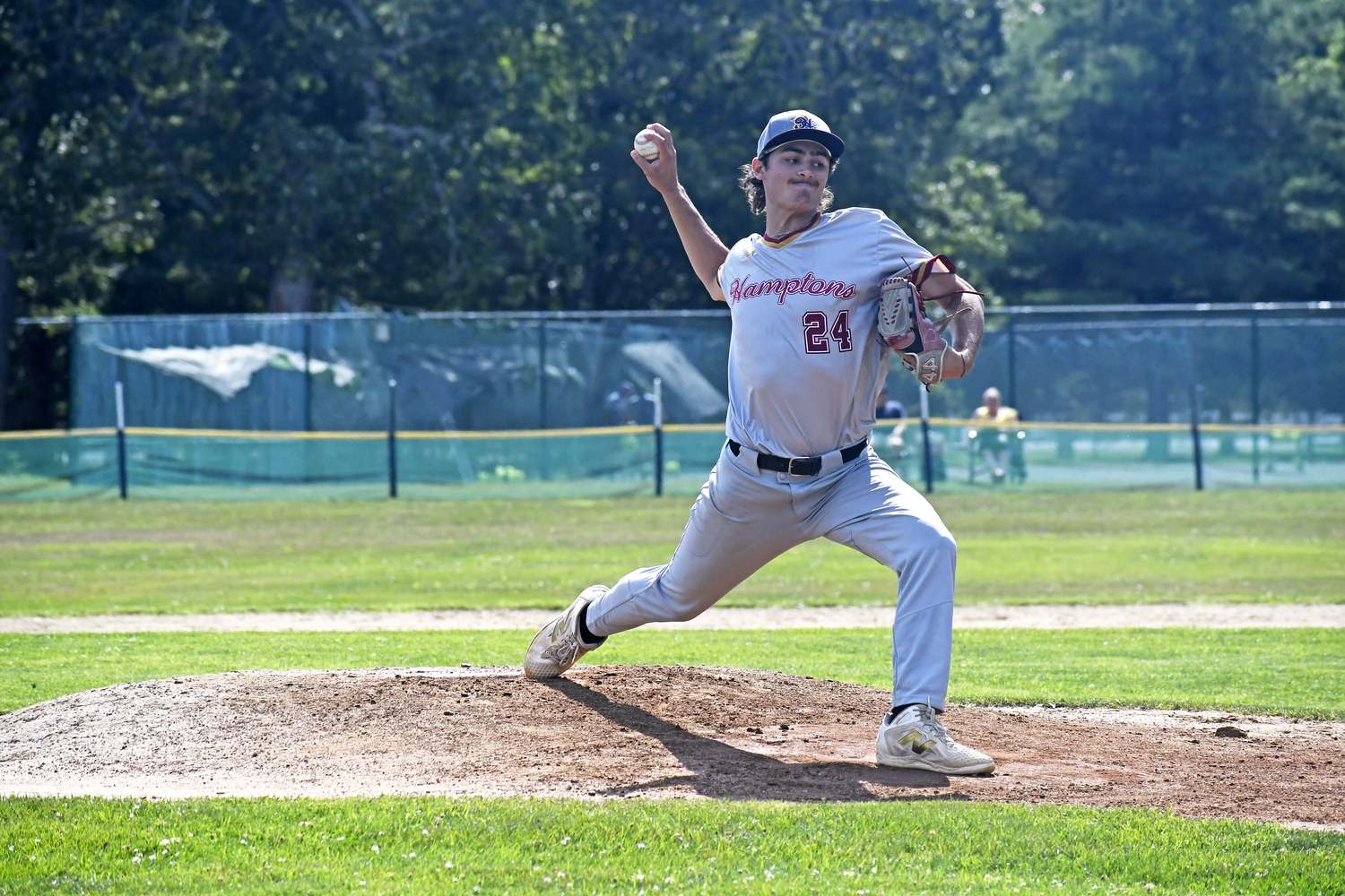 Dylan Sarabia (Shelter Island/Bates) was the starting pitcher for the HCBL All-Stars.  DREW BUDD